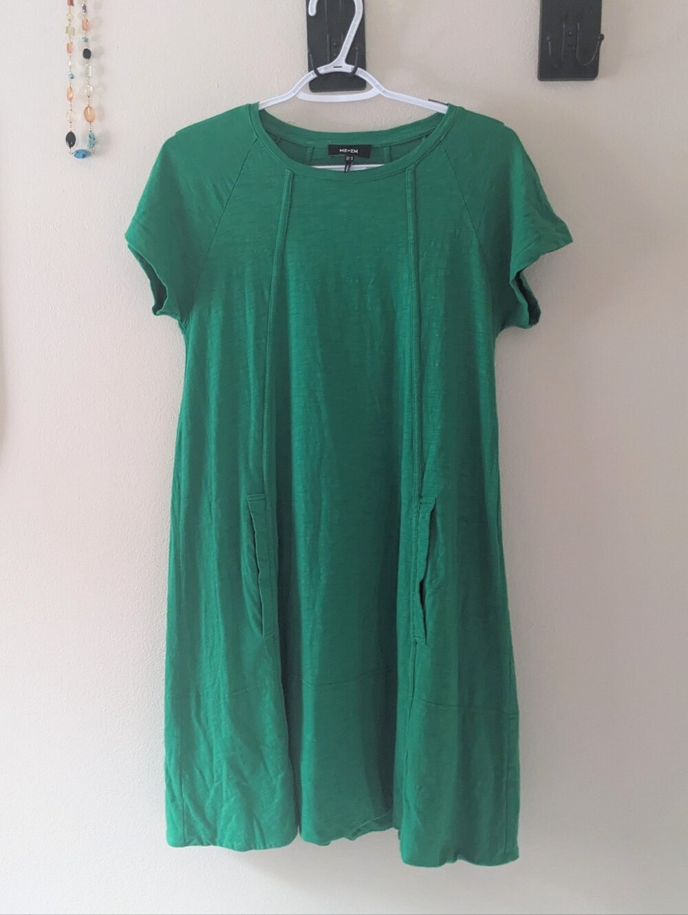 Green ME+EM Swing Dress With Pockets 100% Cotton